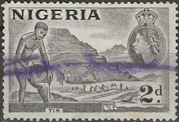 NIGERIA 1953 Tin - 2d. - Slate  FU - Nigeria (...-1960)