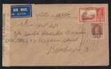 Bahrain  1943   2A6P  Rate Air Mail Cover To India Arrival Censor # 22809 - Bahreïn (1965-...)