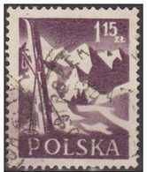 Polonia 1956 Scott 732 Sello º Turismo Paisajes Montañas Y Skis Michel 969A Yvert 860 Polska Stamps Timbre Pologne - Gebruikt