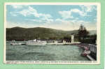 Boat Landing And Railway Station In Distance, Lake George, NY.   1910-20s - Adirondack