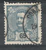 PORTUGAL 1895 ,Carlos I ,Yvert N° 134 ,65 R Bleu Foncé , Obl  ; TB - Used Stamps