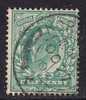 GB 1902 -11 KEV11 1/2d BLUEY - GREEN USED  WMK49 (A390) - Used Stamps