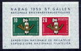 SWITZERLAND 1959 NABAG Block LHM / *   Michel Block 16 - Nuevos