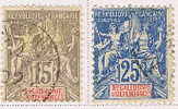 Nouvelle Caledonie 1900, Yv  61+62 /Maury 55+56,  Oblitéré - Gebraucht