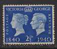 GB 1940 KGV1 2 1/2d USED BLUE CENTENARY STAMP SG 483 (850) - Used Stamps