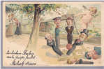 AK BOWLING ENGEL ANGEL LITHO KARTE  OLD POSTCARD 1902 - Boliche