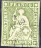 Schweiz 1863- Strubel 40 Rp. Grün, Grüner Seidenfaden Zu#26G SH26B4  Mi#17IIBym - Used Stamps