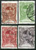 Romania B1-4 Counterfeit Used Semi-Postal Set (filler) From 1906 - Used Stamps