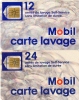 CARTES LAVAGE  MOBIL  12/24 UNITES  (lot De 2) - Autowäsche