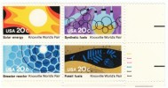 #2006-2009, Knoxville Worlds Fair Exposition, 1982 20-cent Plate Block Of 4 Stamps - Plattennummern