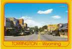 Torrington WY Wyoming, Street Scene, Autos, Business Signs On C1980s Vintage Postcard - Other & Unclassified