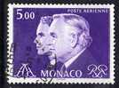 Monaco PA N° 100 O  :  Princes Rainier III  Et Albert : 5 F. Violet   Avec Oblitération   Légère Sinon  TB - Luchtpost