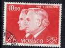 Monaco PA N° 101 O  :  Princes Rainier III  Et Albert : 10 F. Rouge   Avec Oblitération   Légère Sinon  TB - Luchtpost
