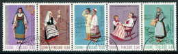 FINLAND 1973 Regional Costumes Strip  MNH / **.  Michel 733-37 - Oblitérés