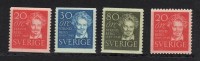 SUEDE N° 347 à 350 * - Unused Stamps