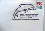 ETATS UNIS Dauphins, Dauphin, Mammifères Marins. OBLITERATION Temporaire, 13 Octobre 1990  (Mystic. CT) - Delfine