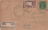 Br India King George V, Postal Card, Registered, Alipore Civil Court, KGVI  4 An, Train, India As Per The Scan - 1911-35  George V