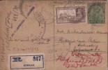 Br India King George V,  Postal Card, Registered, Train, Locomotive, India As Per The Scan - 1911-35 Roi Georges V