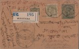 Br India King George V, Postal Card, Registered, India As Per The Scan - 1911-35 Roi Georges V