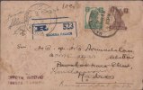 Br India King George VI, Bearing On Post Card, Registered, India As Per The Scan - 1936-47 Roi Georges VI