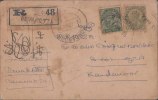 Br India King George V, Bearing On Post Card, Registered, India As Per The Scan - 1911-35 King George V