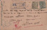 Br India King George V, Bearing On Post Card, Registered, India As Per The Scan - 1911-35 Roi Georges V