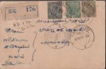 Br India King George V, Bearing On Post Card, Registered, India As Per The Scan - 1911-35 Roi Georges V