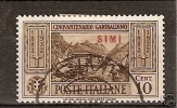 1932 SIMI GARIBALDI 10 CENT USATO - RR2029 - Egeo (Simi)
