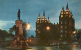 USA – United States – Mormon Temple And Pioneer Monument, Salt Lake City, Utah 1958 Used Postcard [P4383] - Salt Lake City