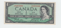 Canada 1 Dollar 1954 QEII F+ P 74a 74 A - Canada