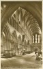 Britain – United Kingdom – Nave Looking West, Wells Cathedral Unused Real Photo, RPPC Postcard [P4552] - Wells