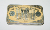 Old Tin Box Advertising DR. ANDREU - Pharmacy - ANTIGUA CAJA DE HOJALATA LITOGRAFIADA CON PUBLICIDAD DE PASTA PECTORAL I - Boxes