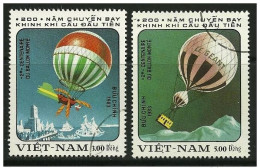 ● VIETNAM - 1983 - PALLONI - N. 398 / 99  Usati - Cat. 0,70 € - Lotto N. 703 - Mongolfiere