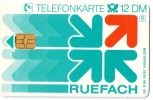 TELECARTE  ALLEMAGNE 12 DM  RUEFACH   Tv/HiFi/Video/Electro - S-Series : Guichets Publicité De Tiers