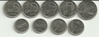 Fiji - Fidji - Lot De 9 Pièces / Coins - Année 1997(1pc) - 2009 (8pcs) - Circulées & TTB / Used & Very Nice - Fiji