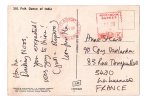 SUR CPA INDES : "Oblitération Mécanique Rouge India Rupees 04 00 Bombay Int Air Port PO 400099" - Cartas & Documentos