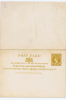 Ceylon, QUEEN VICTORIA Postcard With Answer Part Attached, Mint , Rare! - Ceylon (...-1947)