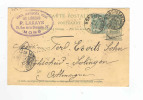 778/17 -   ARMURERIE LIEGEOISE - Entier Armoiries +TP Idem MONS1899 Vers Allemagne - Cachet Lakaye , Armes Et Vélos - Tir (Armes)