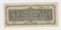 GREECE 2000 DRACHMAI 1944 P 133b 133 B - Griechenland