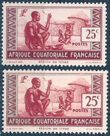 A.E.F. ...1937...Michel # 35 I-35 II...MLH. - Unused Stamps
