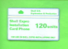 UK - Optical Phonecard For Oil/Gas Rig Use As Scan - Plateformes Pétrolières