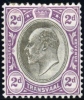 Transvaal 1902. 2d Black And Purple (wmk.CA). SACC 252*, SG 246* - Transvaal (1870-1909)