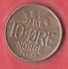 NORWAY   # 10 ØRE KOBBERNIKKEL FROM YEAR 1960 - Norvège