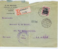 BELGIQUEE N° OC 5, On Registered Letter To The Haue Holland, Ausland Stelle Frei Gegeben Antwerpen 20-7-1915 - Army: German