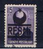 TR+ Türkei 1953 Mi 20 Dienstmarke - Sellos De Servicio