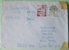 Sweden 1991 Cover To England UK - Lace Maker Woman Flowers - Lettres & Documents