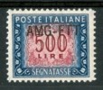 1952 Trieste A 500L.Segnatasse Gomma Integra MNH** F.to Sorani Sassone N°28 - Taxe