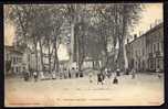 CPA  ANCIENNE- FRANCE- TARTAS (40)- LA PLACE GAMBETTA  AVEC TRES BELLE ANIMATION- ATTELAGES- COMMERCES - Tartas