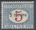 1922 DALMAZIA SEGNATASSE 5 C MH * - RR9009-2 - Dalmatie