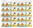 Error, Yellow Colour Shifted, Full Sheet, Setenant Stamps,badminton,tiger,boxing,wild Cat,commonwealth Youth Games,india - Variétés Et Curiosités